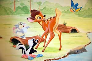 Muurschildering Bambi